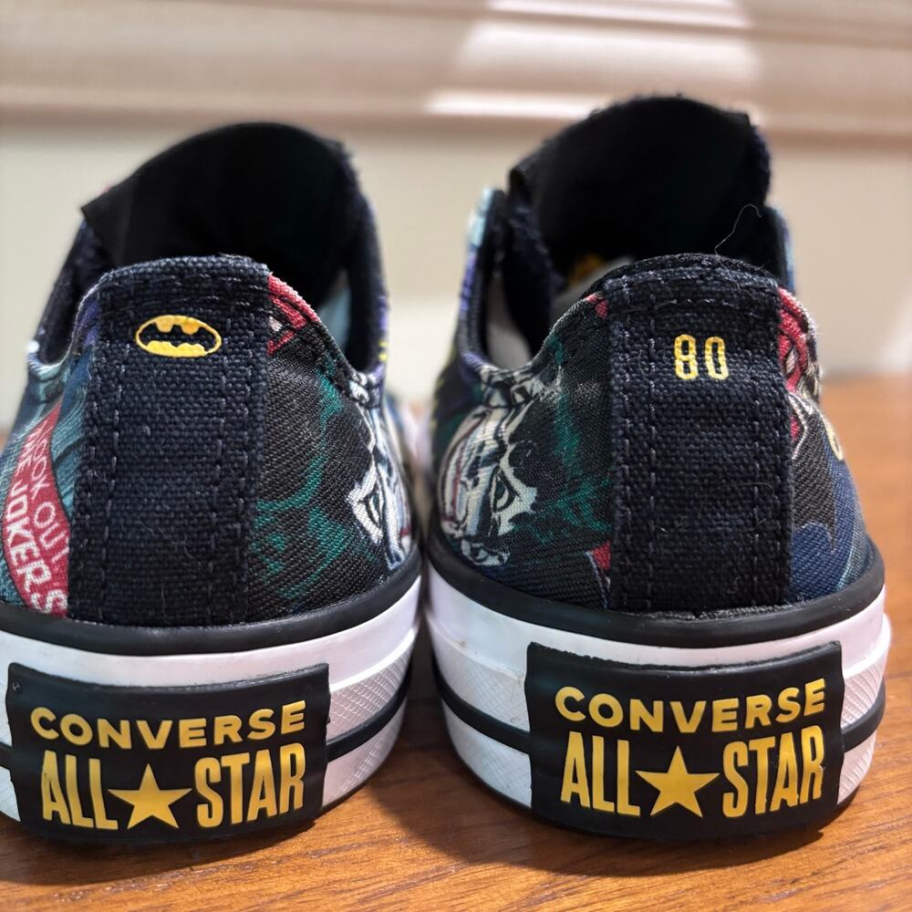 BATMAN X CHUCK TAYLOR ALL STAR LOW '80TH ANNIVERSARY - JOKER (rare) size m3/w5 - Picture 4 of 6